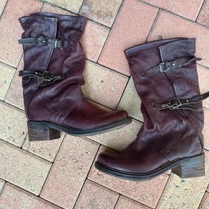 A.S.98 burgundy boots